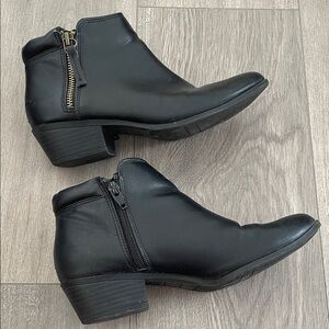 Mossimo Supply Co. Black Ankle Booties with Zipper